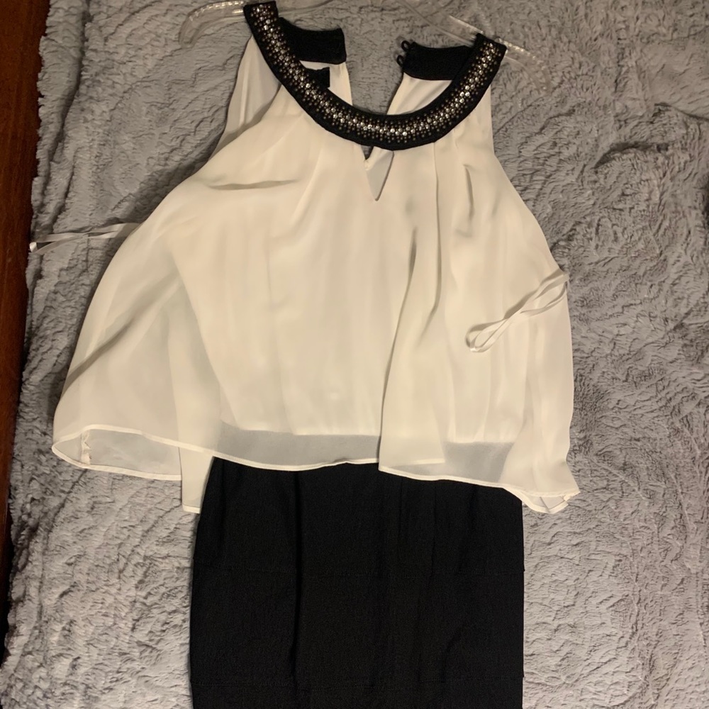 Cute black and white mini dress